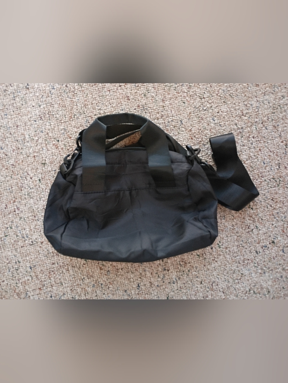 Black Men's Nylon Mini Duffle Bag